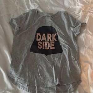 GAP Gray Kids Tee with Dark Side Graphic